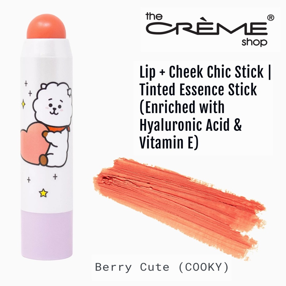 The Crème Shop Lip + Cheek Chic Stick | Tinted Essence Stick • Berry Cute